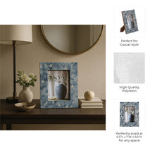 Load image into Gallery viewer, Photo Frame - Blue/Ivory Resin Woven, 4x6 in.