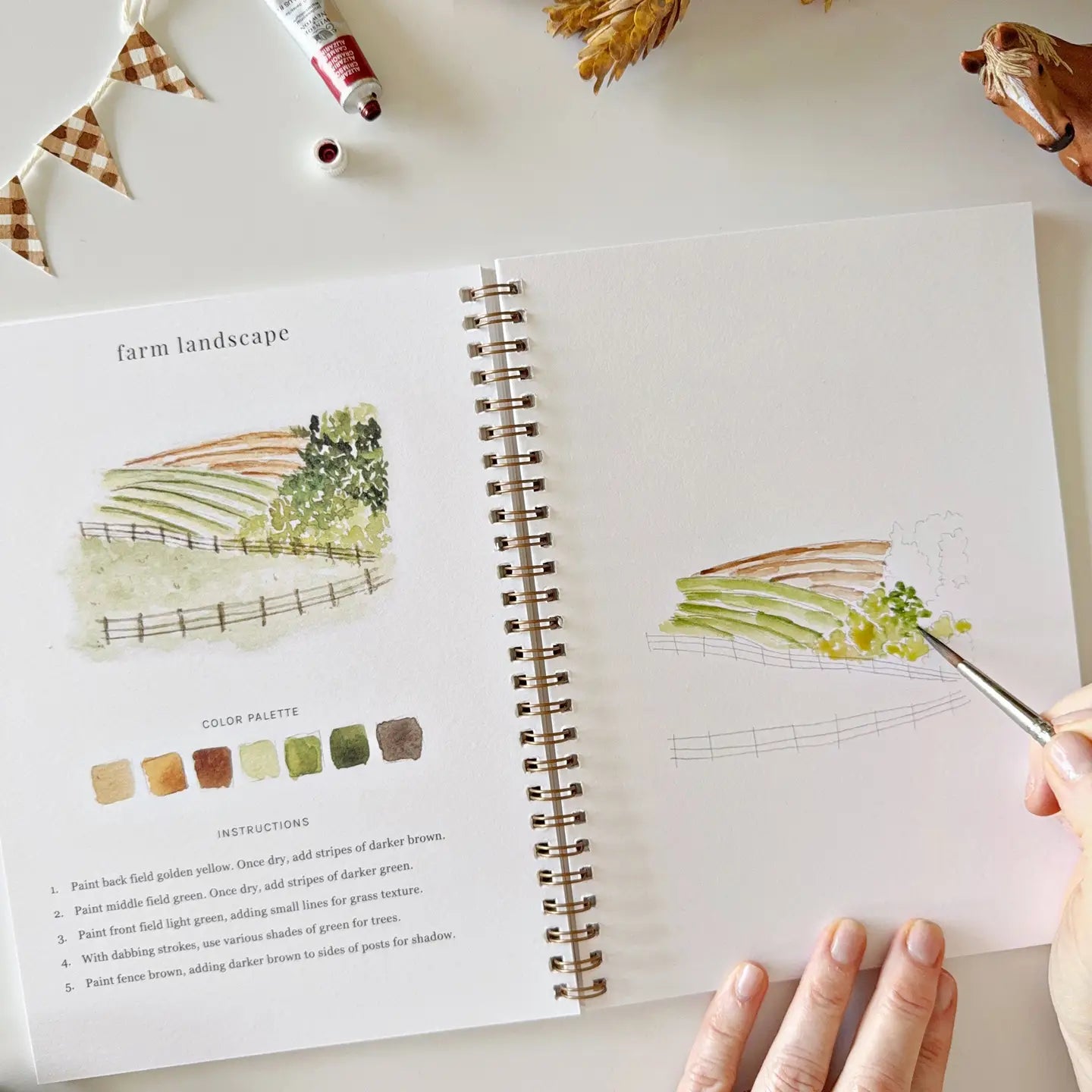 Watercolor Workbook - Farm