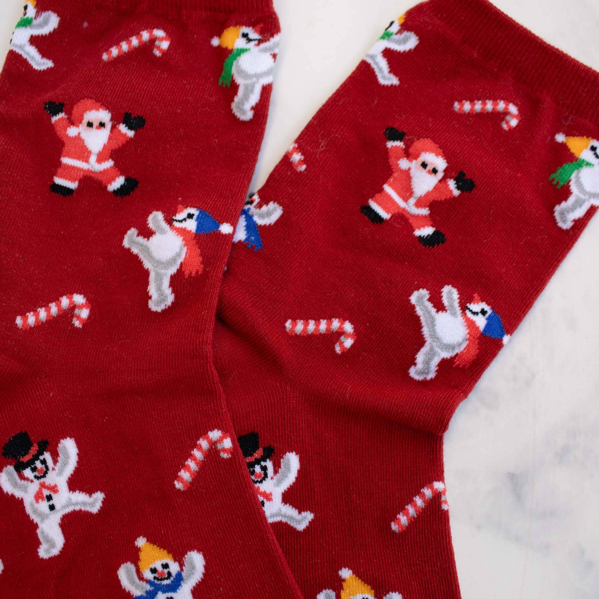 Women's Christmas Santa and Snowman Socks