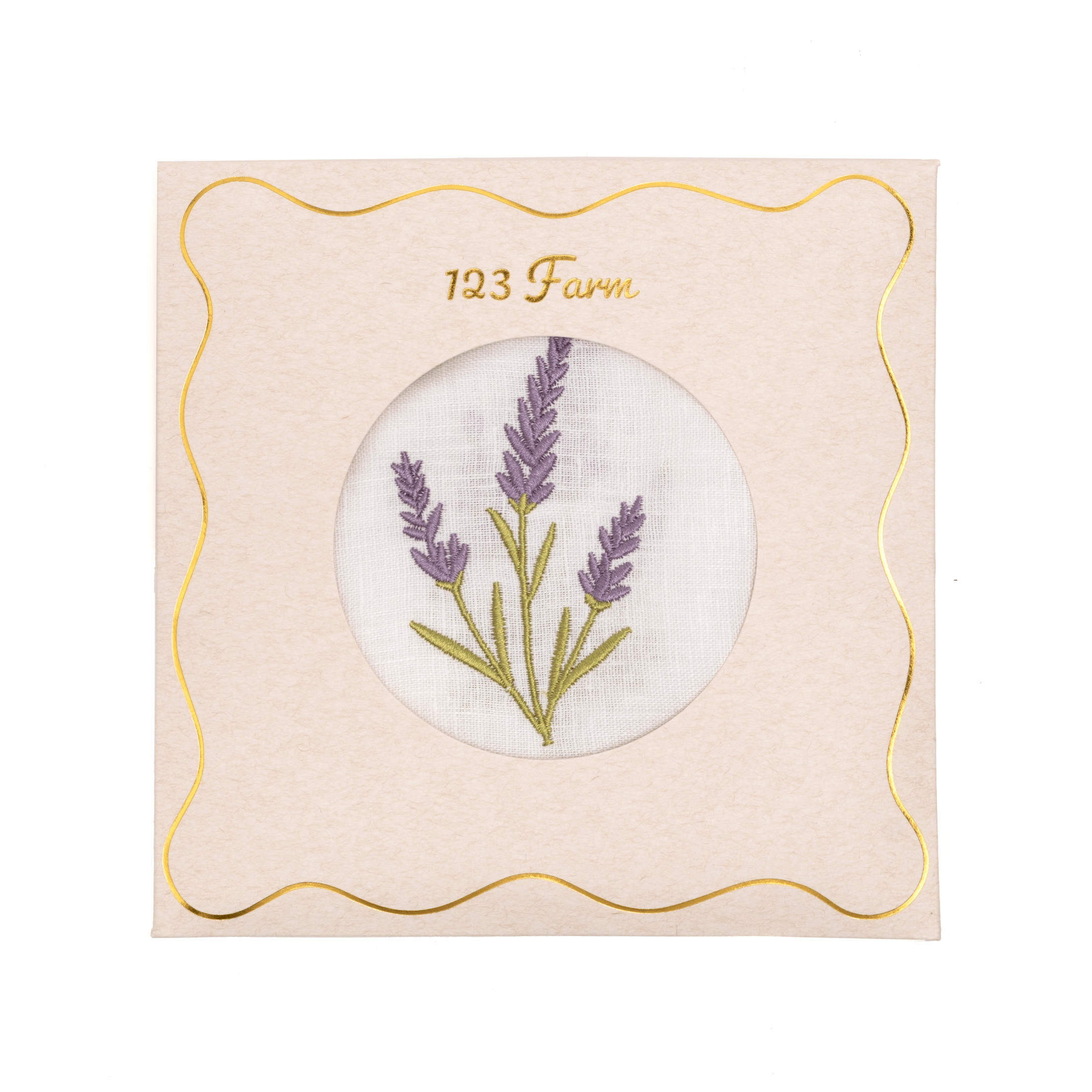 100% Cotton Embroidered Lavender Coasters - Set of 4
