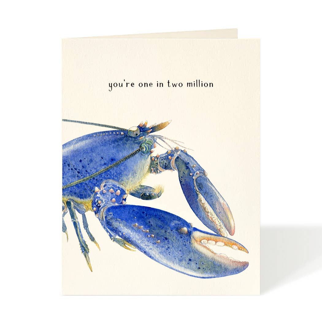 Blue Lobster - Friendship Encouragement Greeting Cards