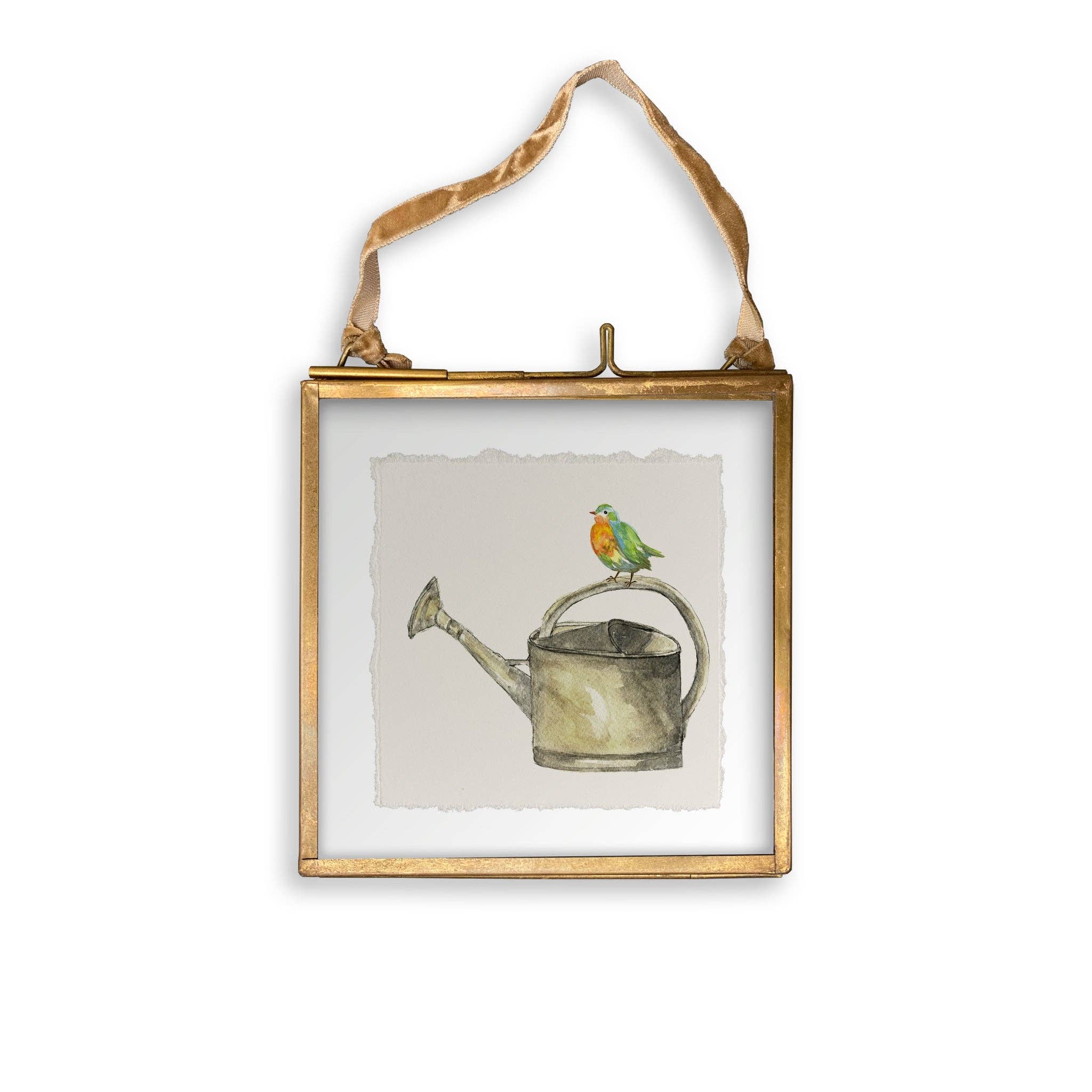 Watering Can with Bird