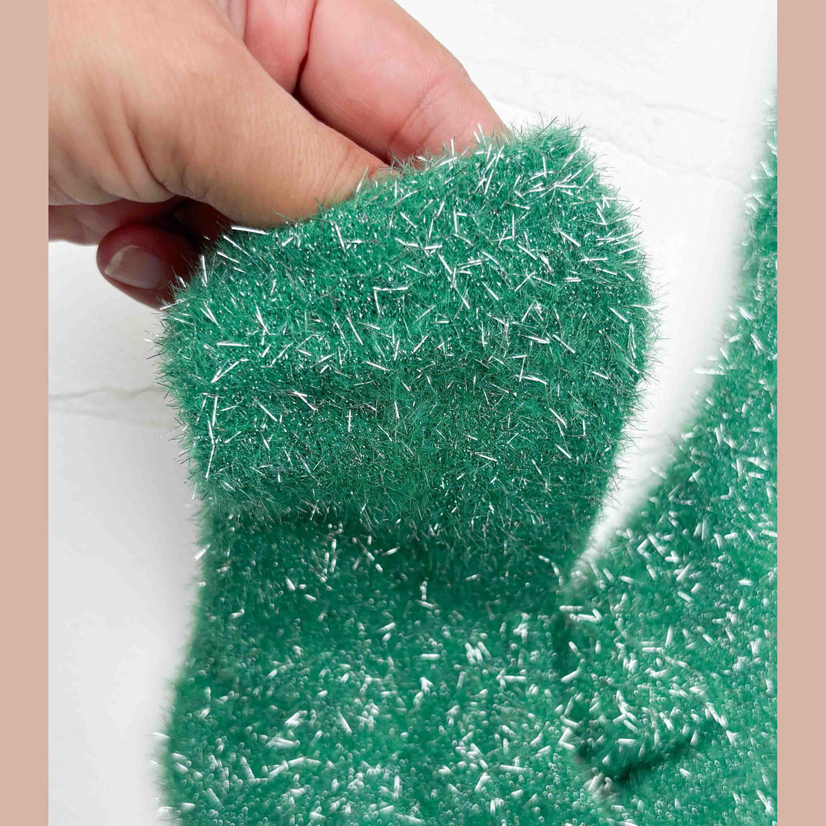 Holiday Sparkle Fuzzy Crew Socks