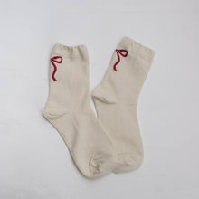 Load image into Gallery viewer, Women's Holiday Ribbon Bow Casual Socks