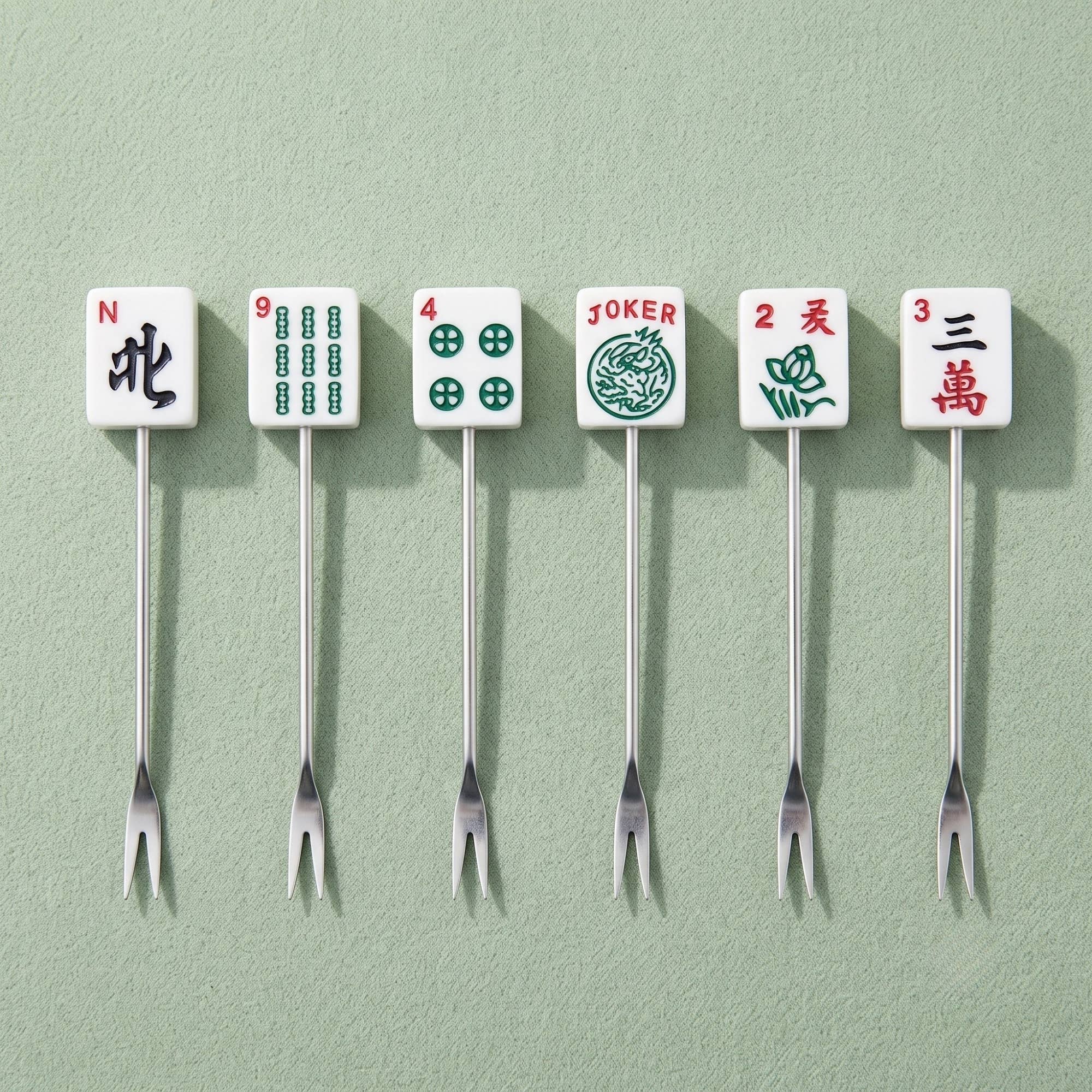 7-Piece MaJong Cocktail Pick Set