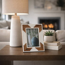 Load image into Gallery viewer, Wood Cascading Design Picture Frame - White, 4x6 in.