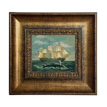 Load image into Gallery viewer, American Whaling Ship with Sperm Whale Vintage Painting Print