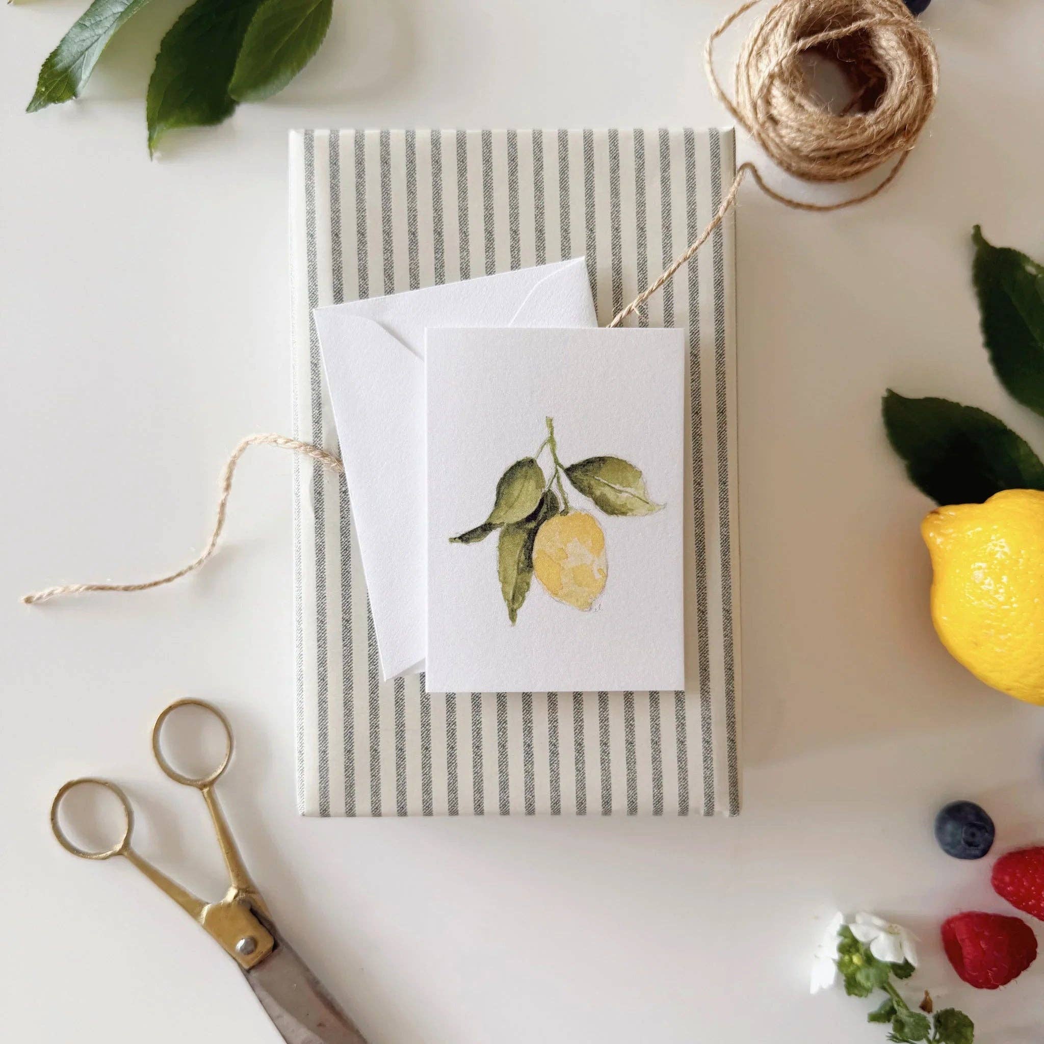 Lemon mini enclosure notecard