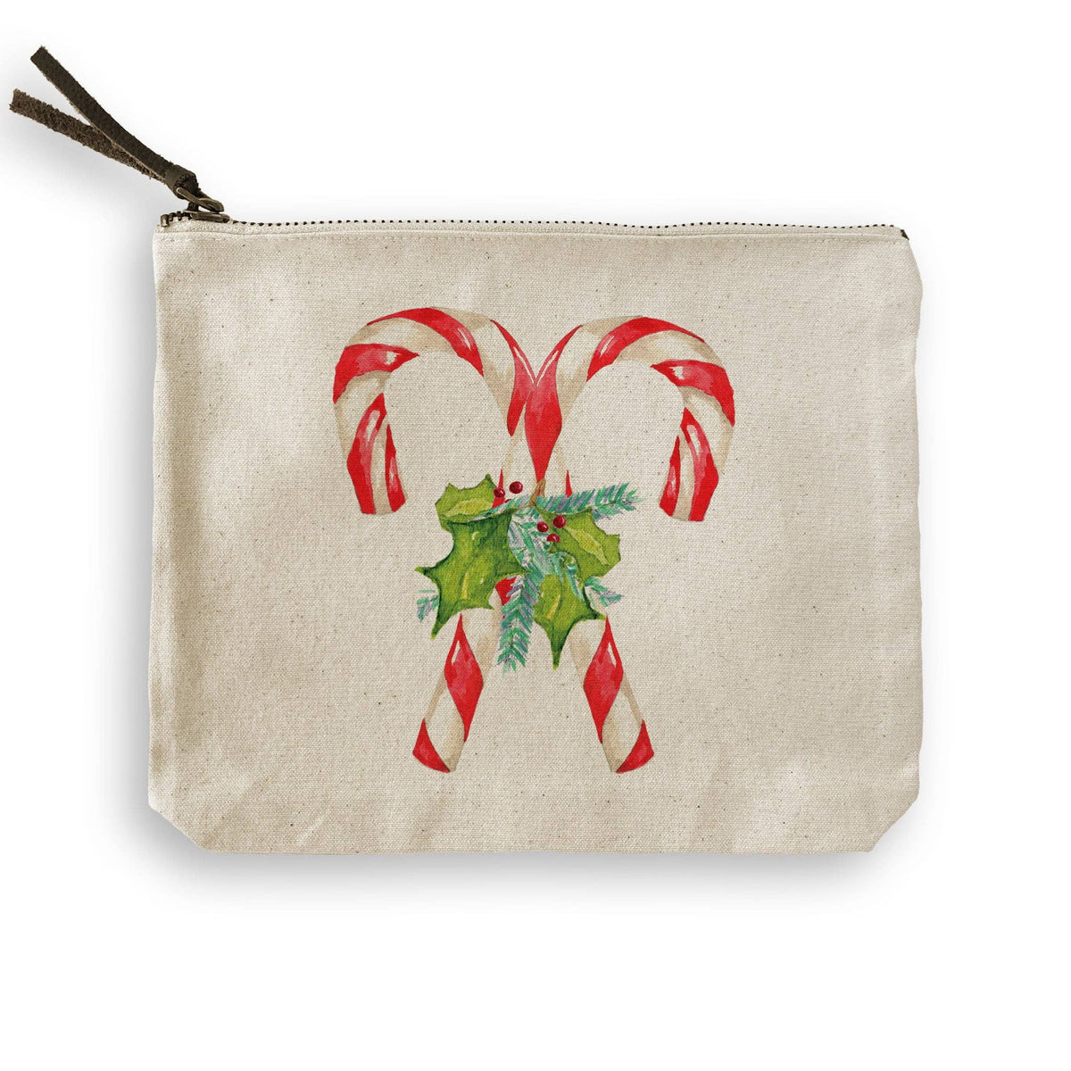 Candy Canes with Greens Kitchen Towel