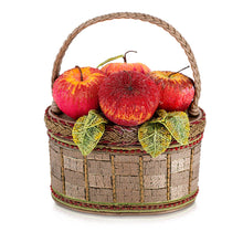 Load image into Gallery viewer, Apple Orchard Beaded Fruit Basket Top Handle Bag