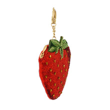 Load image into Gallery viewer, Berry Beautiful Strawberry Beaded Coin Purse