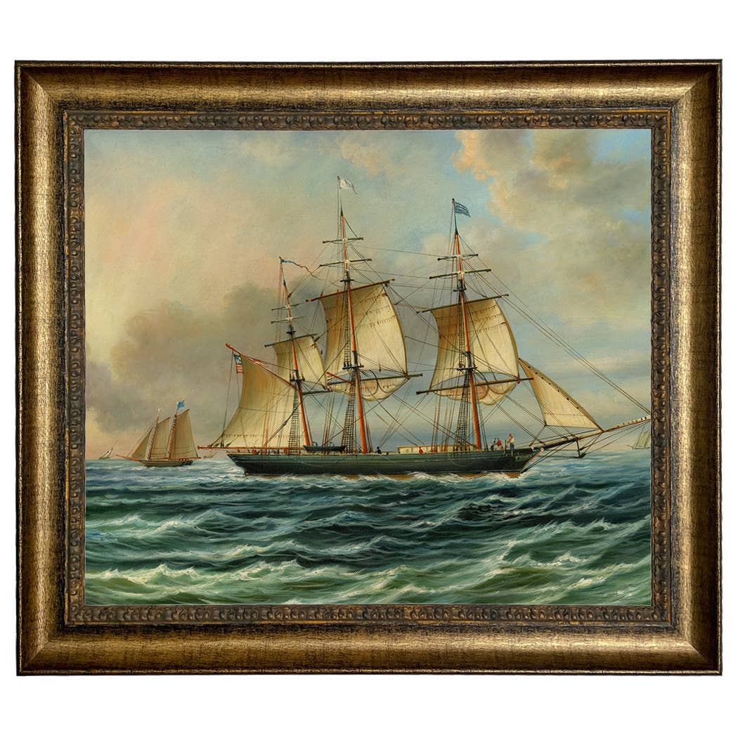 Baltimore Clipper Architect Vintage Painting Print