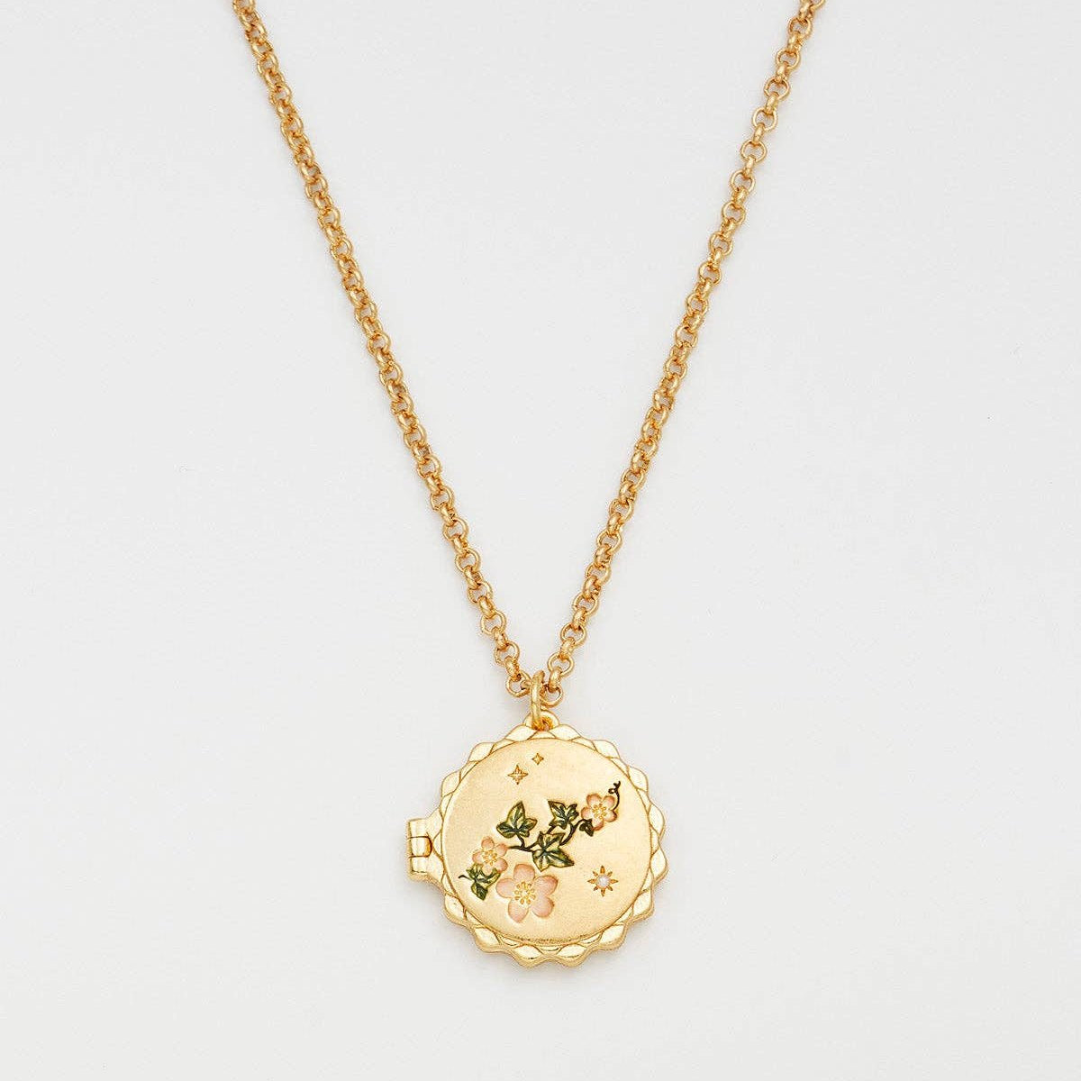 Ivy Blossom Locket Necklace