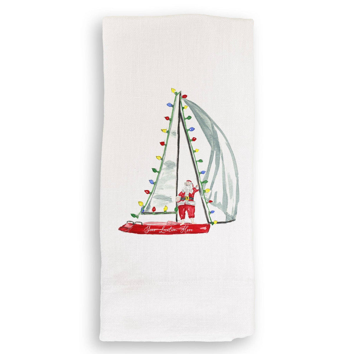 Sailing Santa Kitchen Towel