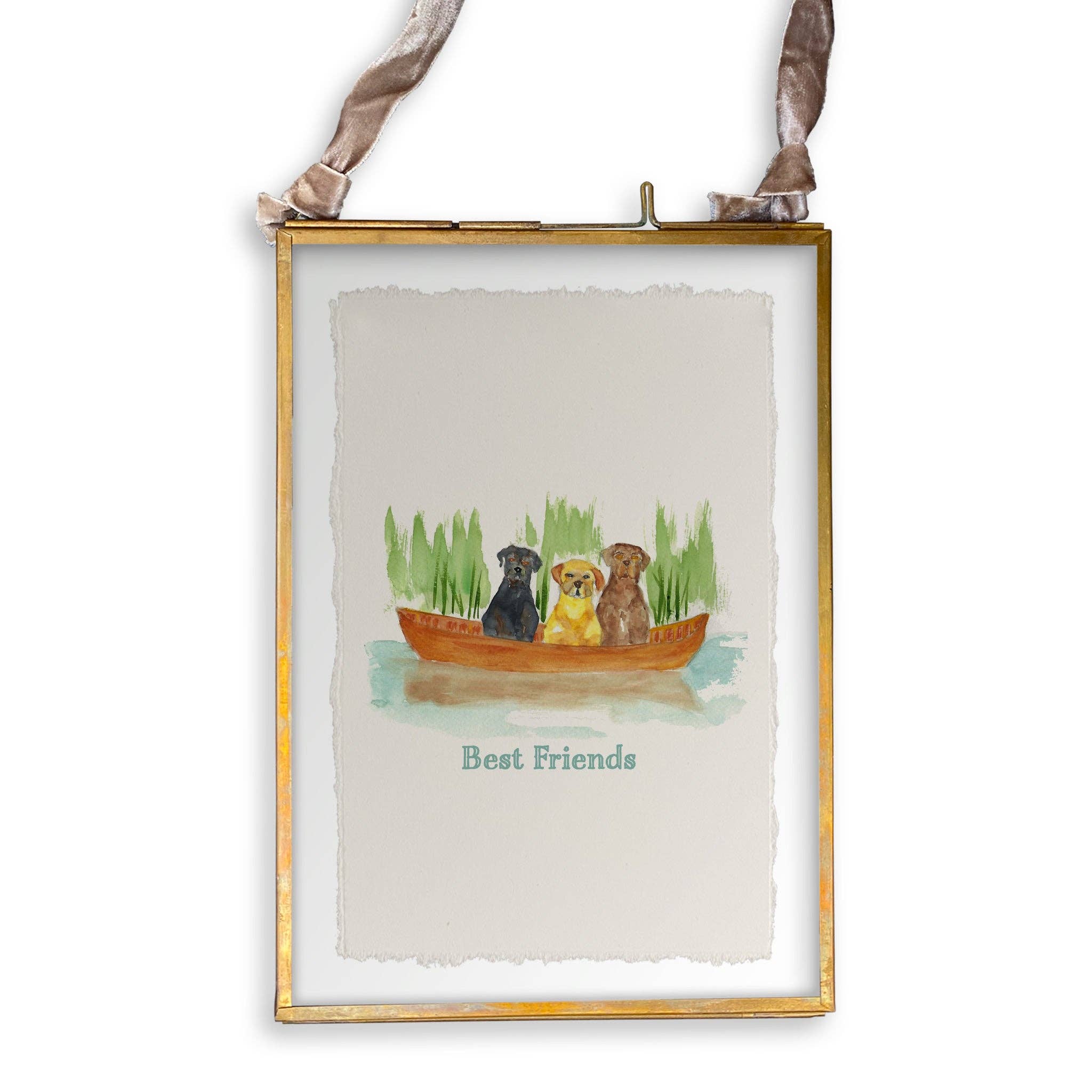 Labs In a Boat Hand Towel