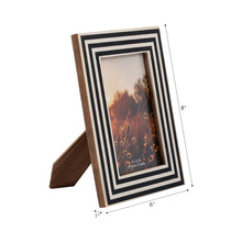 Load image into Gallery viewer, Photo Frame - Black Resin Modern Dimensional Lines, 4x6 in.