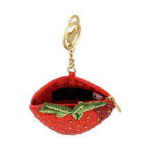 Load image into Gallery viewer, Berry Beautiful Strawberry Beaded Coin Purse