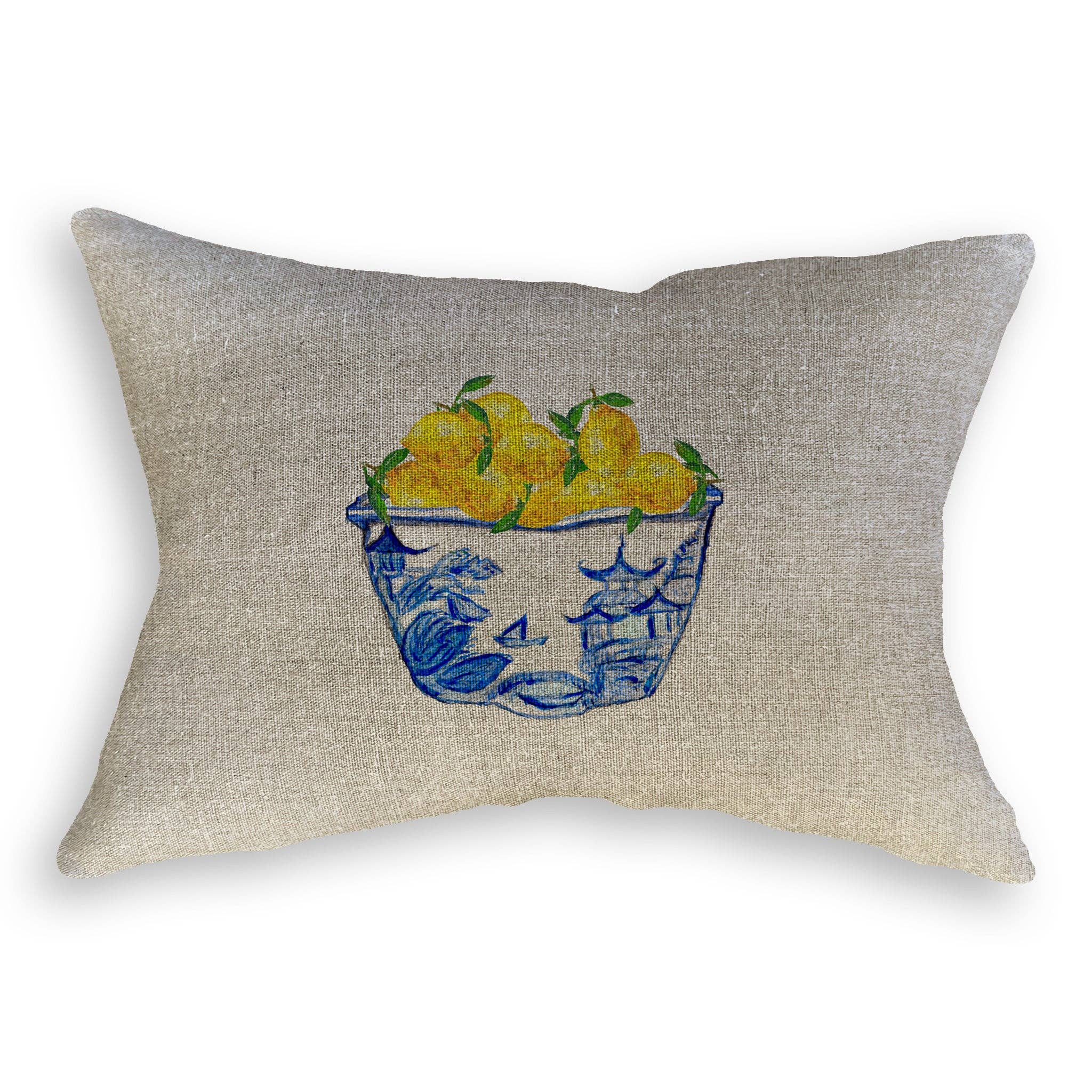 Blue & White Bowl with Lemons