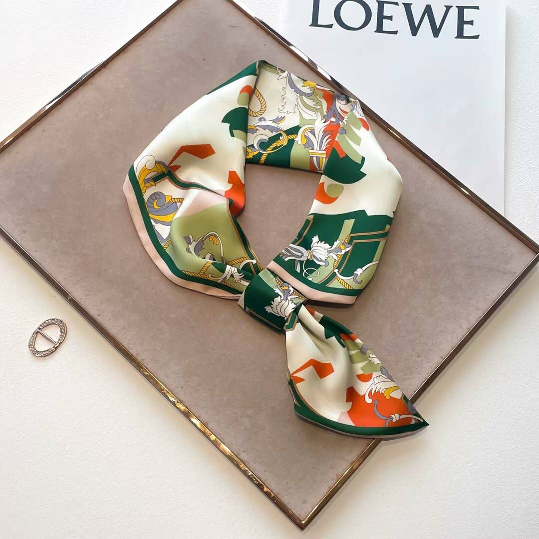 Green Tassel Loop Scarf
