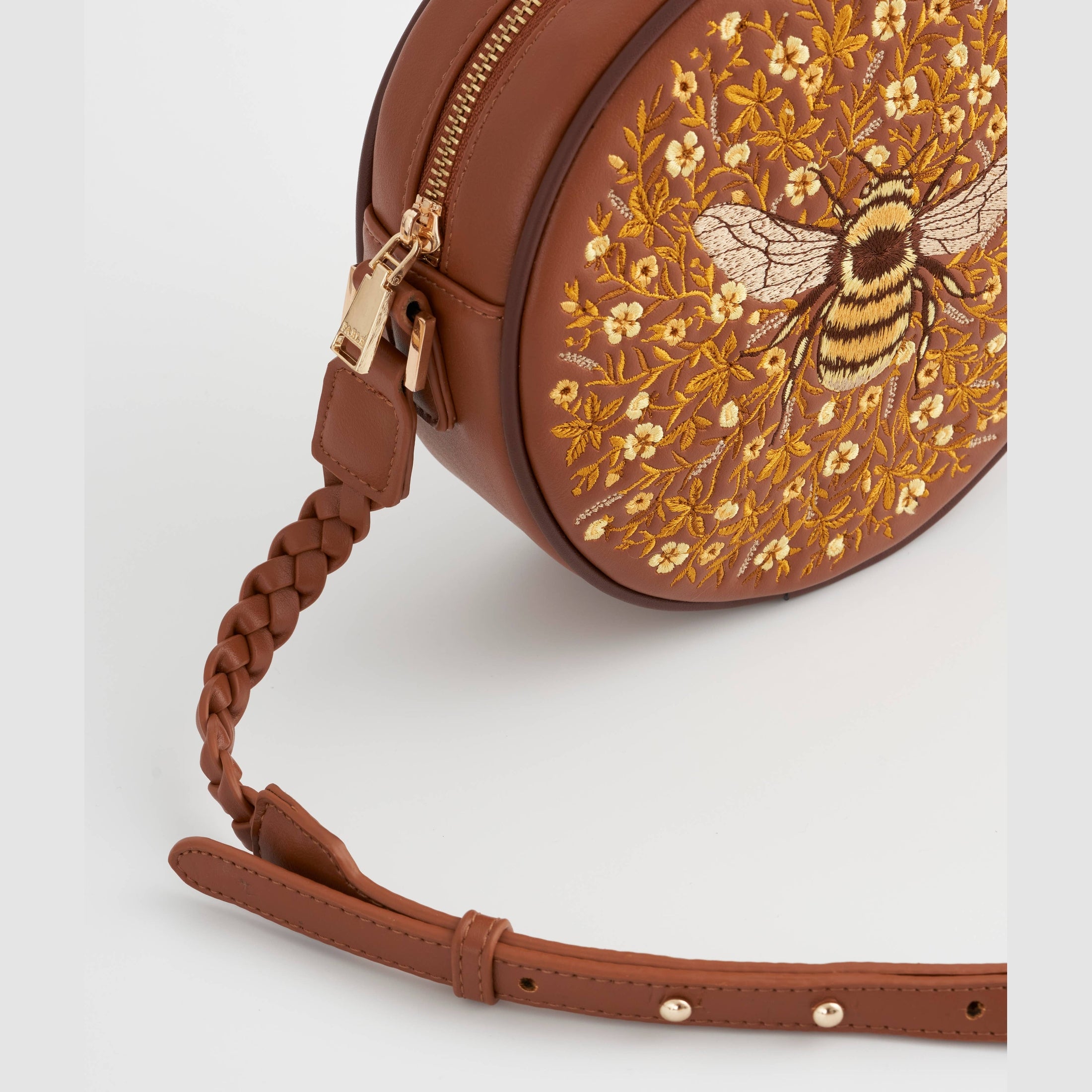 Bumble Bee Tan Circle Purse