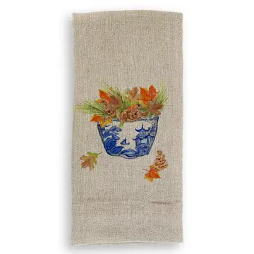 French Graffiti Natural Linen Hand Towels