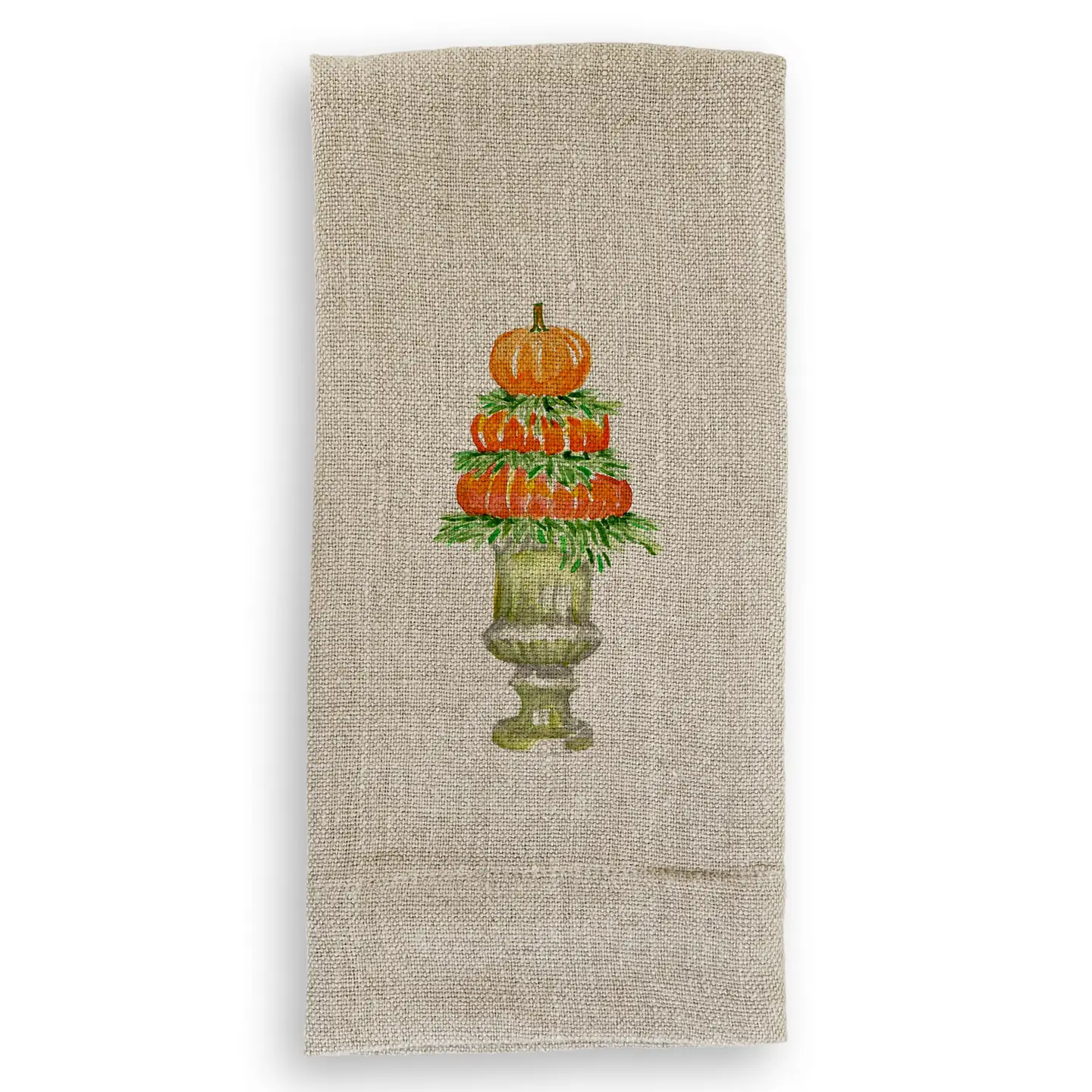 French Graffiti Natural Linen Hand Towels