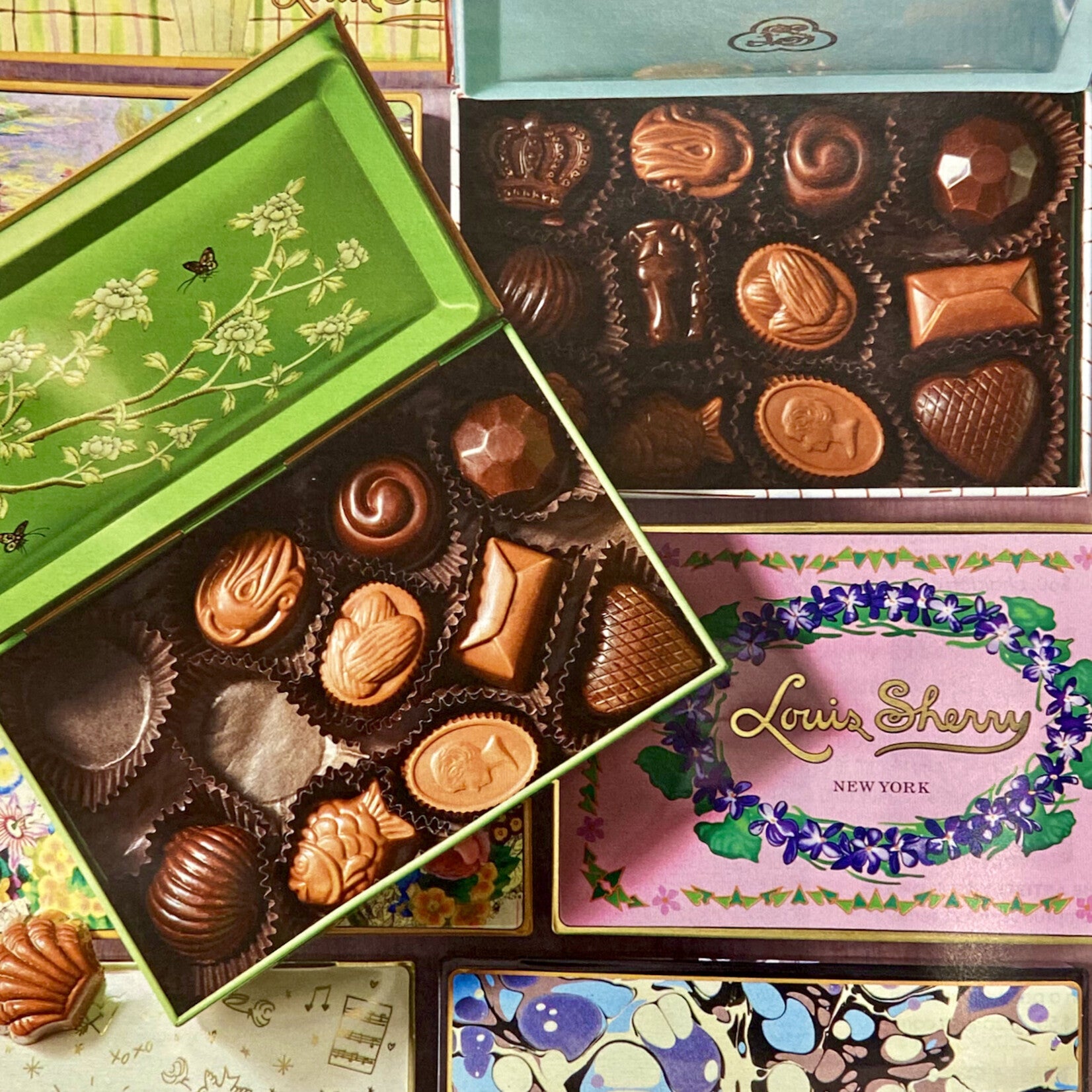 15pc Louis Sherry Truffles - Monet Water Lilies