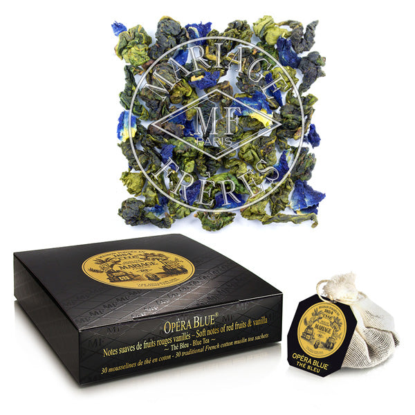  Marriage Freres. Opera Blue, 100g Loose Tea, in a Tin Caddy (1  Pack) : Grocery & Gourmet Food