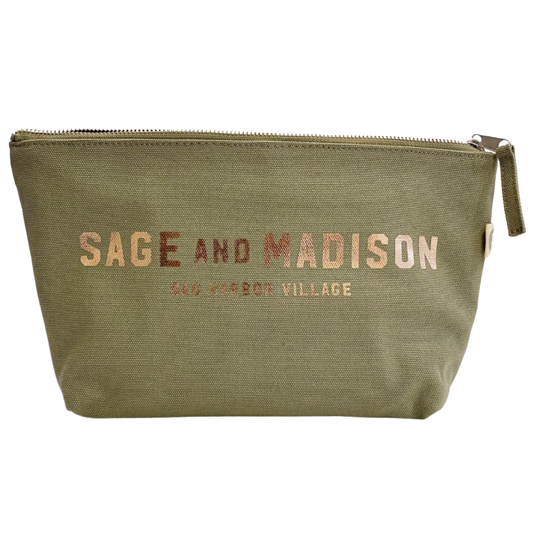 Sage and Madison Sage Zip Pouch