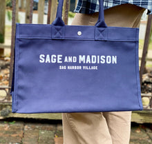 Load image into Gallery viewer, Sage and Madison Tote | Navy
