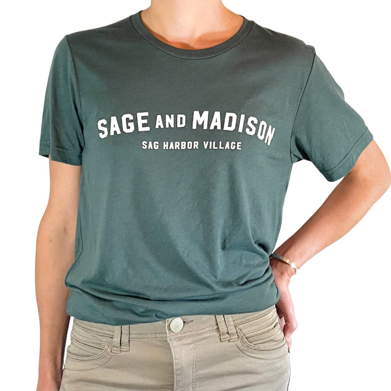 Green/White Unisex Sage and Madison T-Shirt