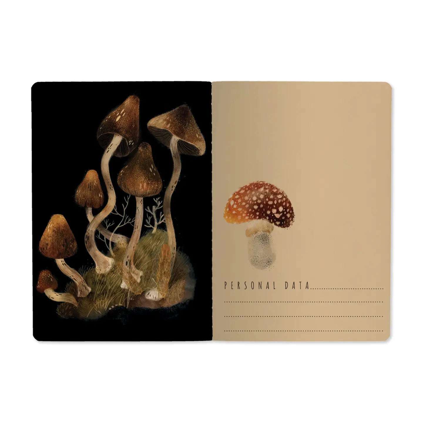 BV Notebook Forest Mushrooms