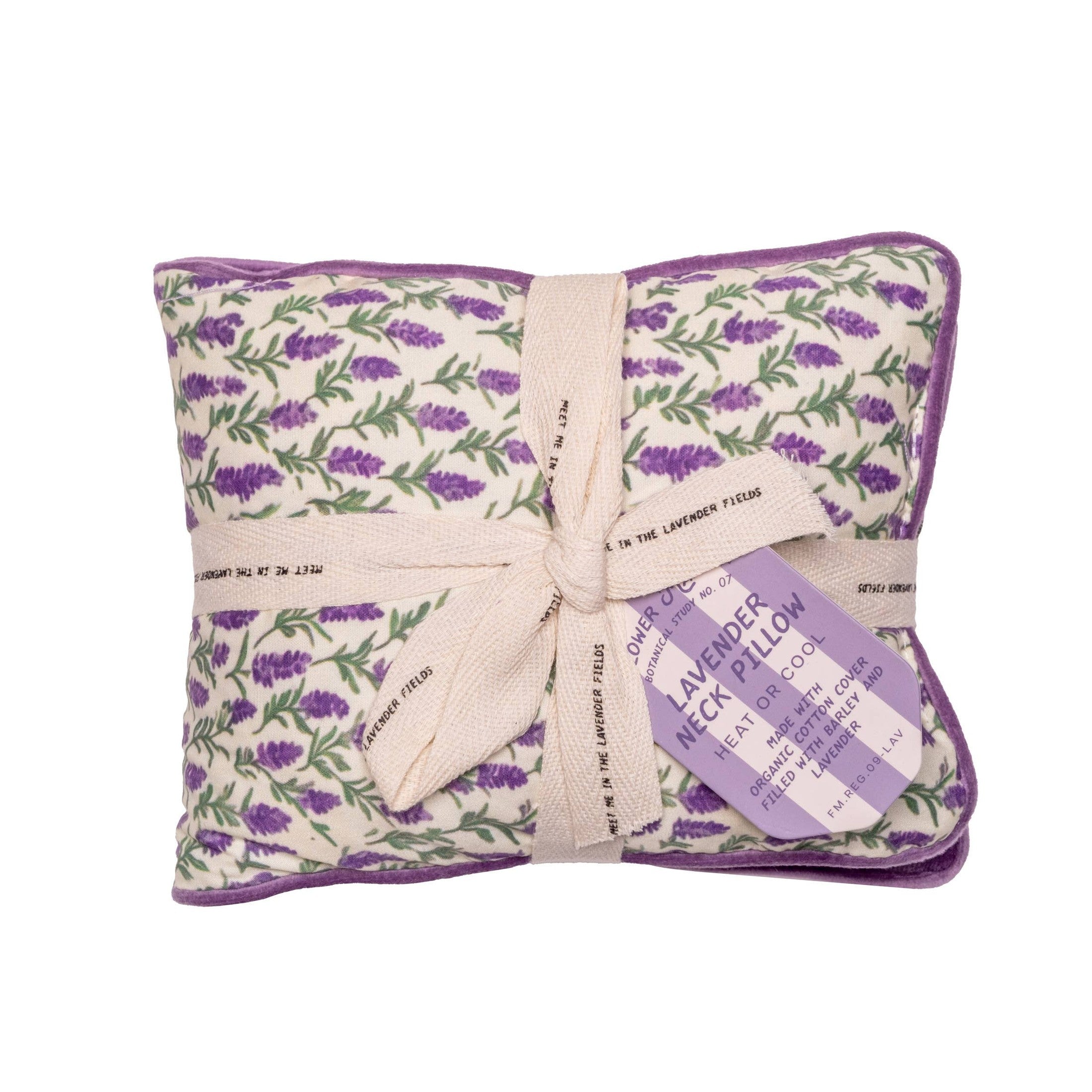 Lavender Neck Pillow -- Organic Cotton Heat or Cool