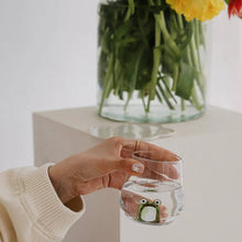 Load image into Gallery viewer, Frog Figurine Drinking Glass
