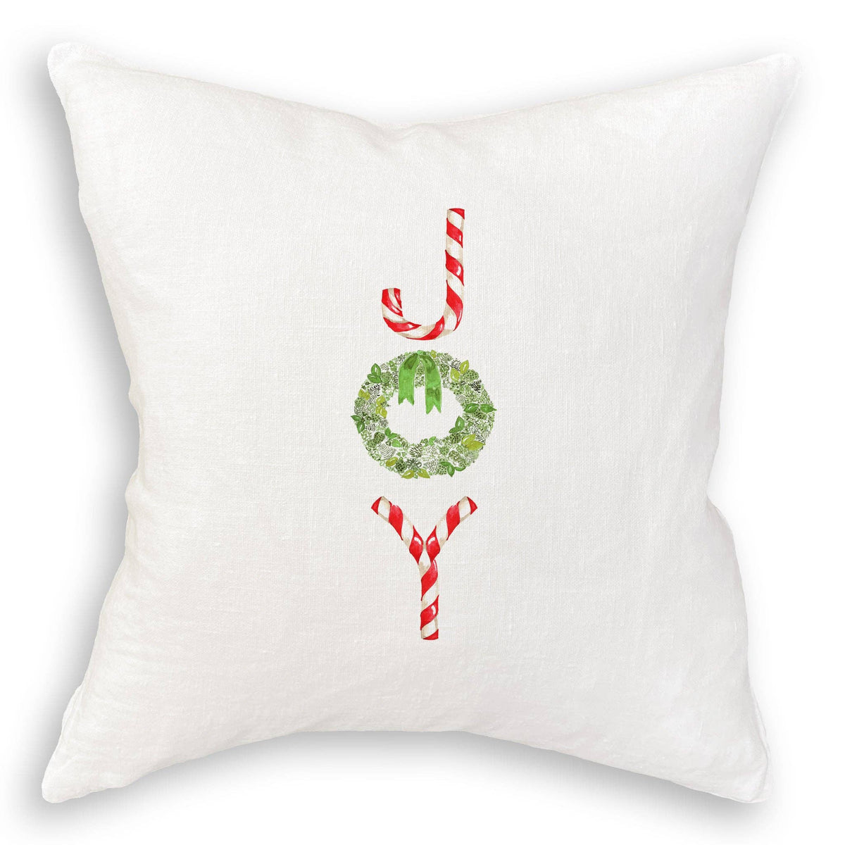 Joy with Candy Canes and Wreath Kitchen Towel