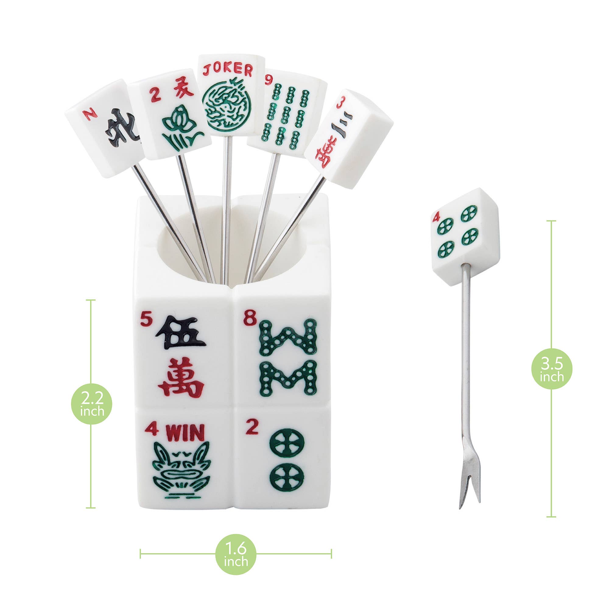 7-Piece MaJong Cocktail Pick Set