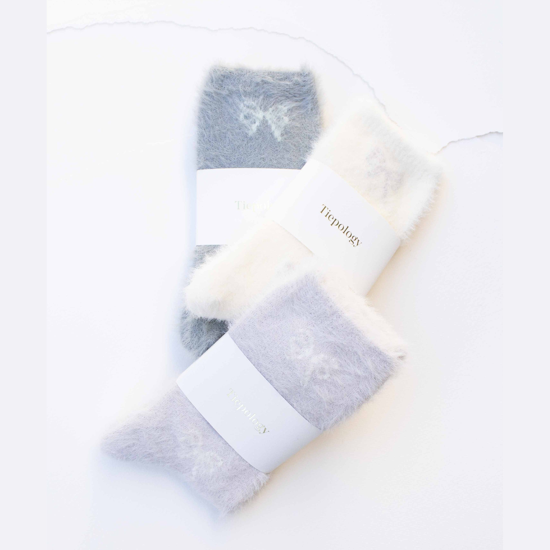 Fluffy Bow Knit Socks
