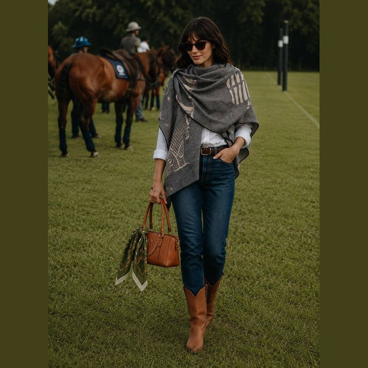 Green Stirrup Loop Scarf