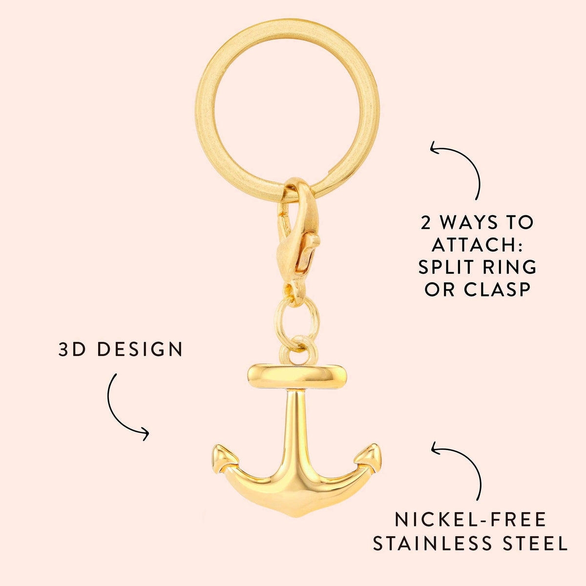 Anchor Collar Charm
