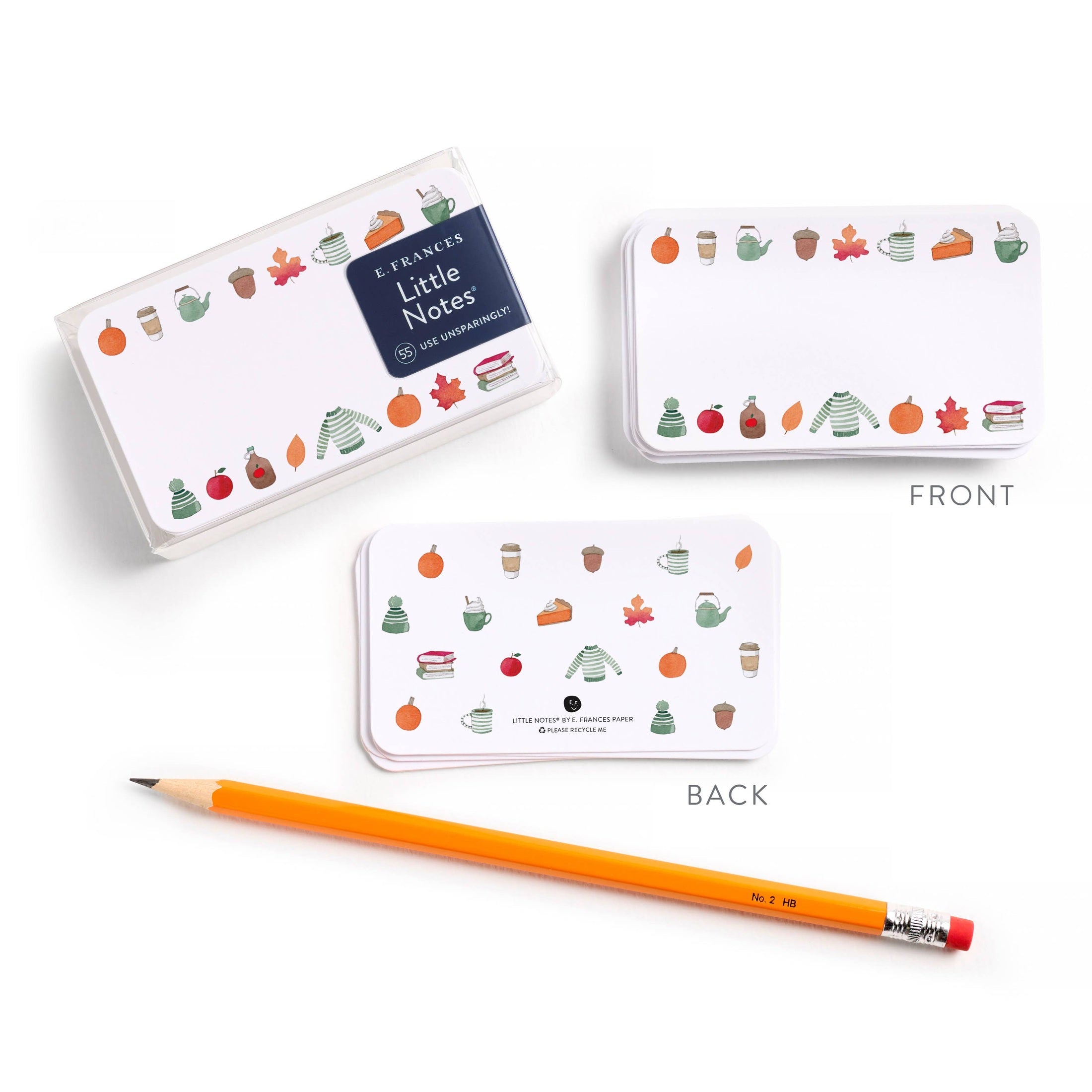Crisp & Cozy Little Notes® – Mini Notecard Pack, Set of 55