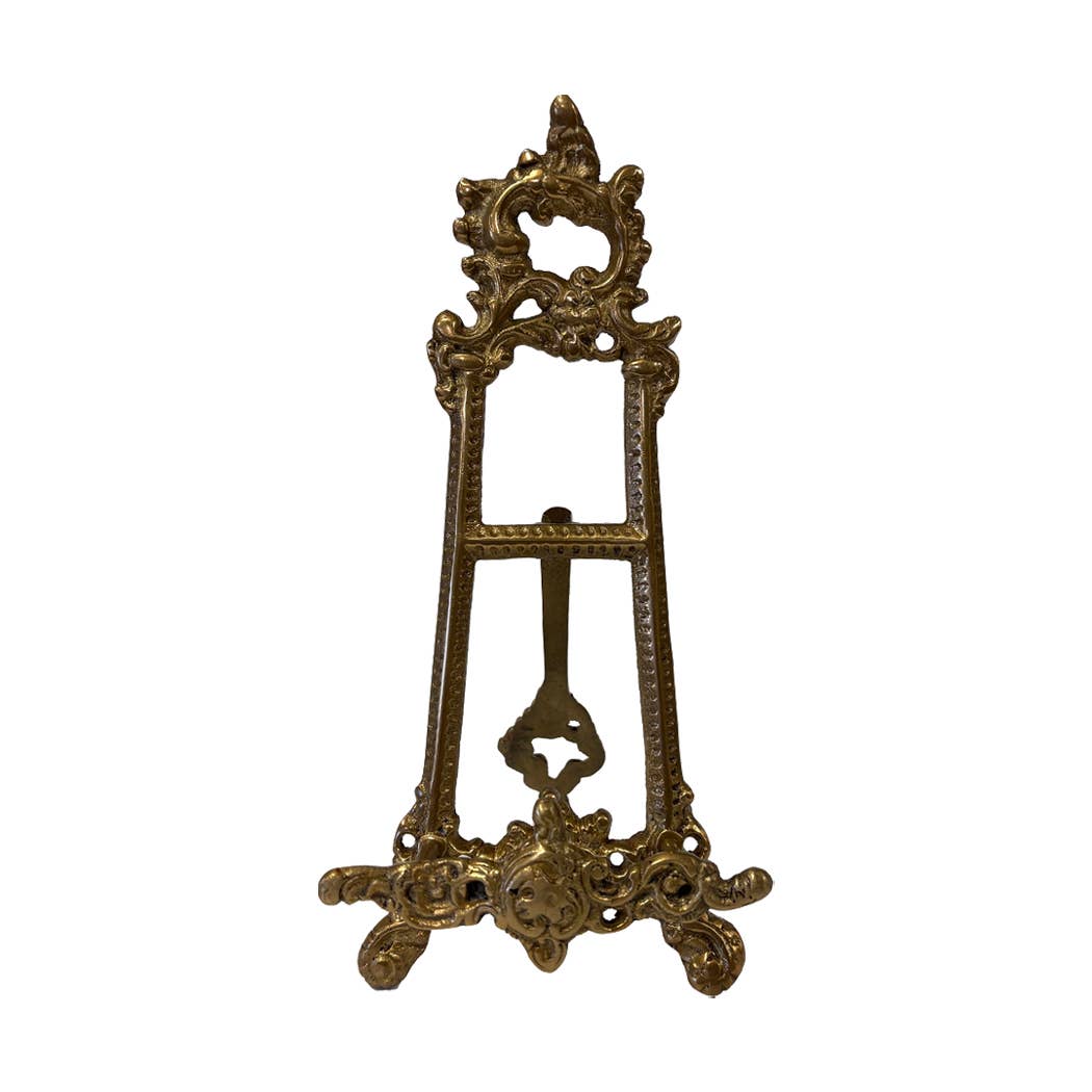 Vintage Style Solid Brass Photo-Plate Easel Stand - 2 sizes
