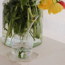 Load image into Gallery viewer, Frog Figurine Drinking Glass
