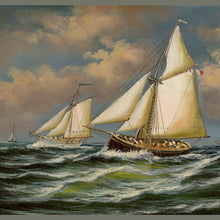 Load image into Gallery viewer, Puritan and Genesta Vintage Painting Print on Canvas
