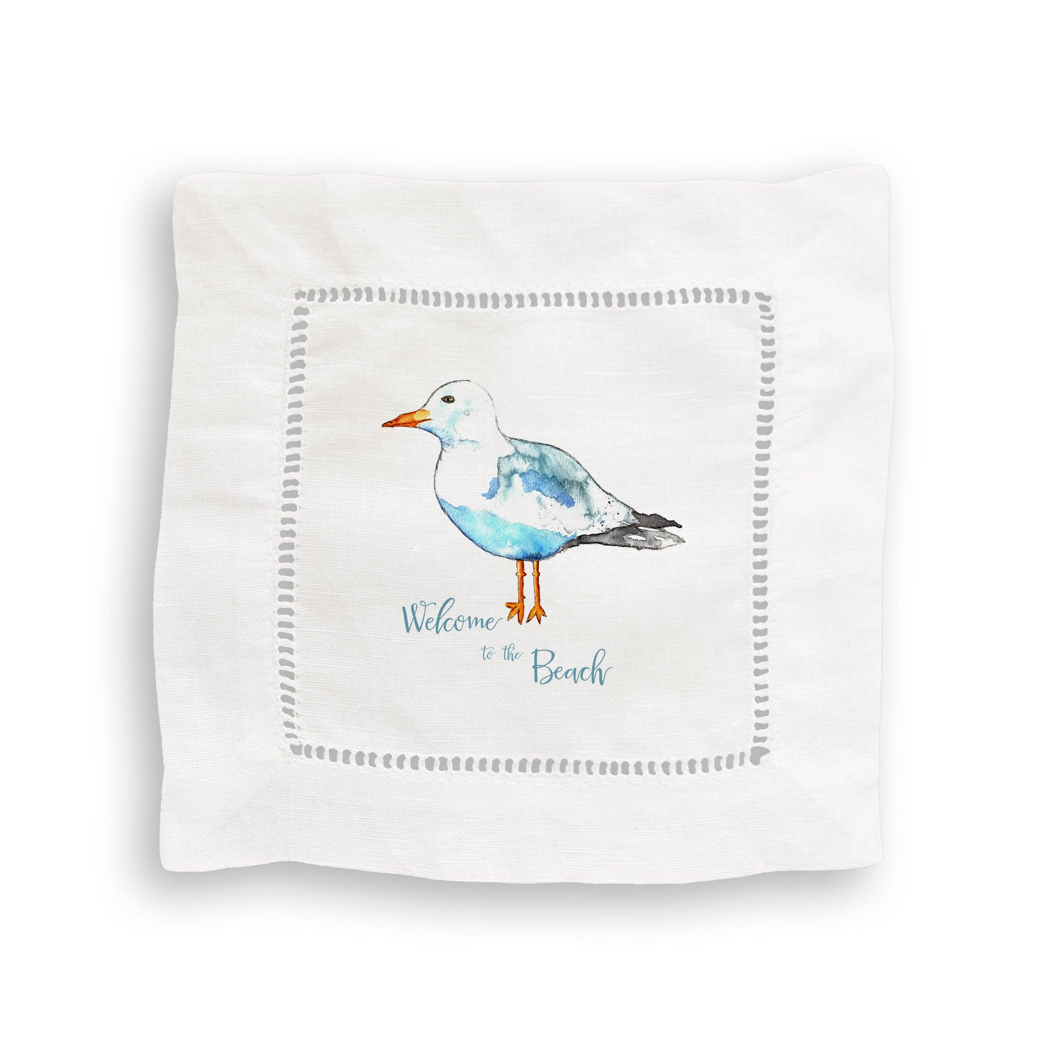 Seagull with Welcome to the Beach