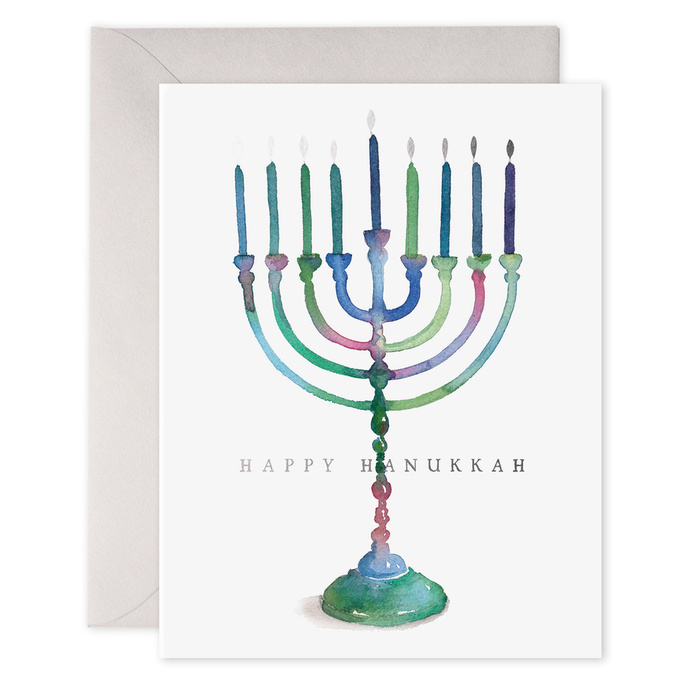 Colorful Menorah | Hanukkah Chanukah Card