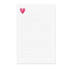 Load image into Gallery viewer, Heart Lined Notepad
