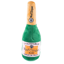 Load image into Gallery viewer, Woof Clicquot Rose' Champagne Bottle Squeaker Dog Toy
