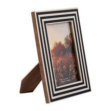Load image into Gallery viewer, Photo Frame - Black Resin Modern Dimensional Lines, 4x6 in.
