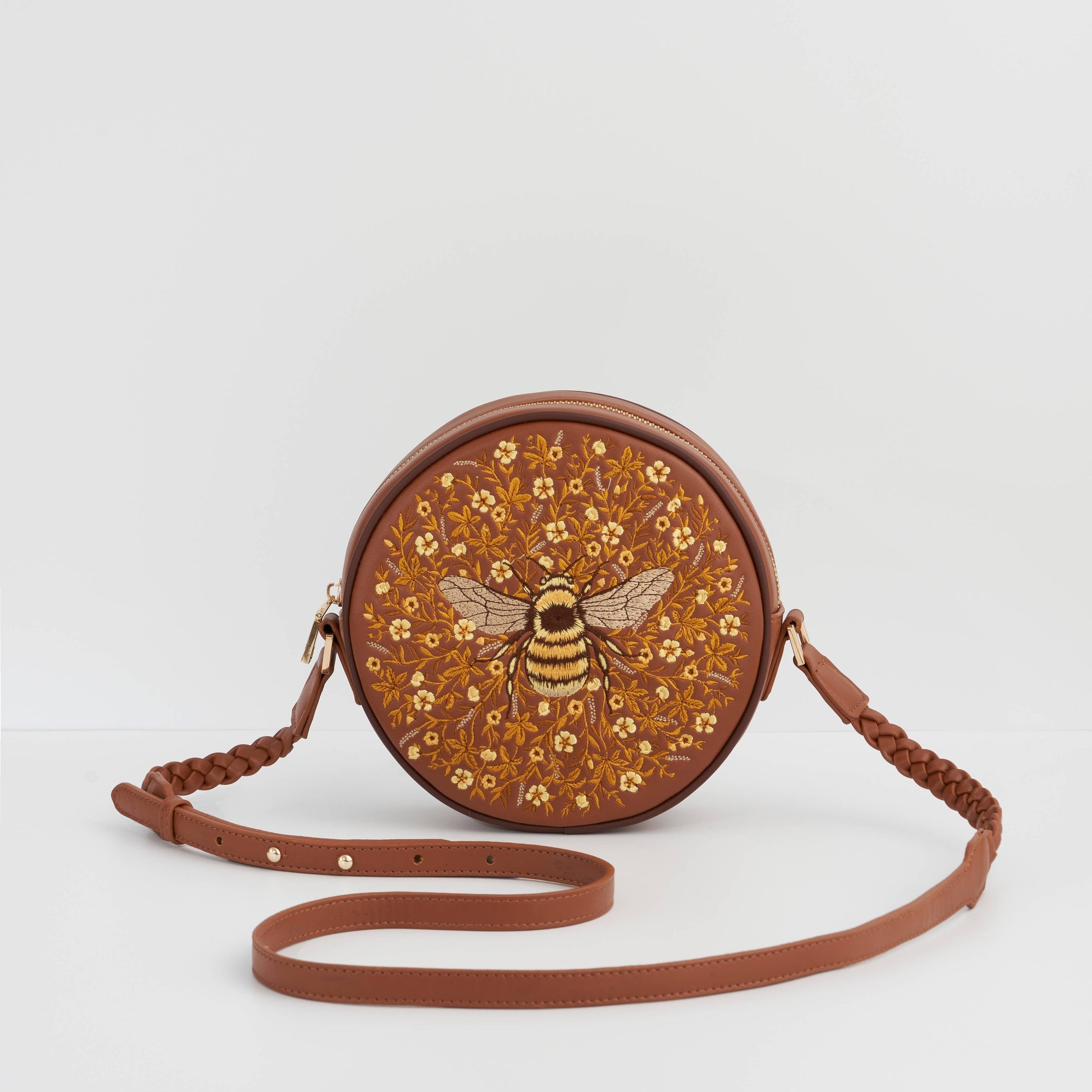 Bumble Bee Tan Circle Purse