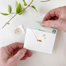 Load image into Gallery viewer, Garden rose stem mini enclosure notecard
